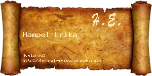 Hampel Erika névjegykártya